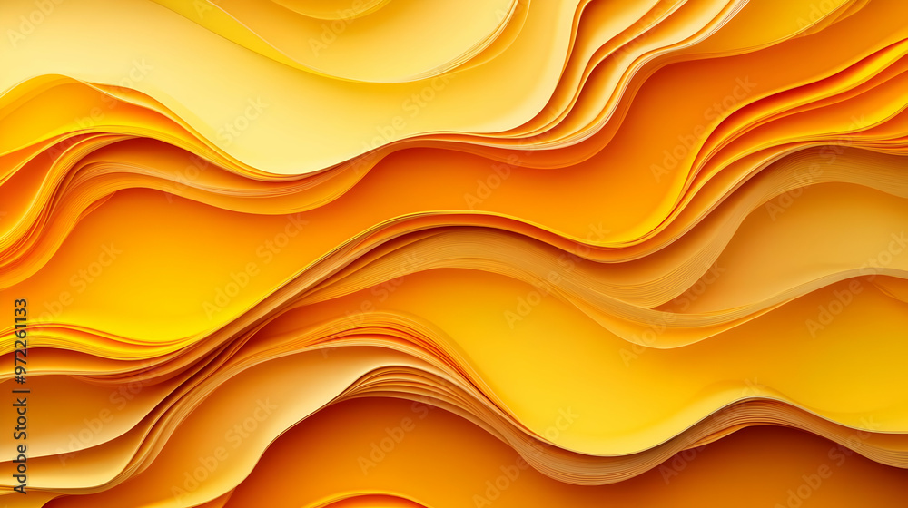 Abstract Yellow and Orange Wavy Paper Background for Design Abstract Yellow and Orange Wavy Paper Background for Design