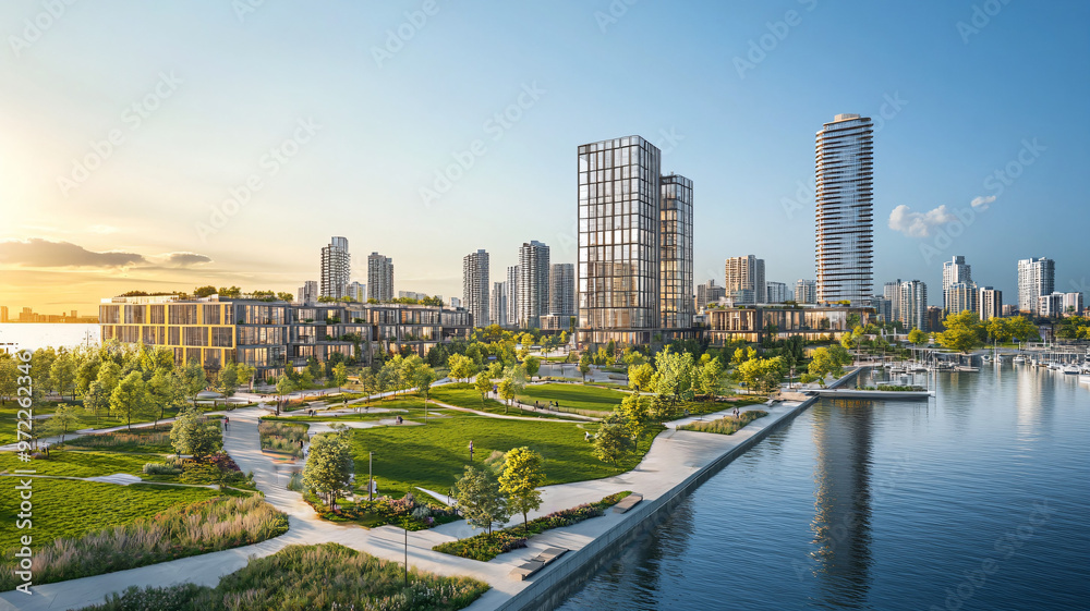 Naklejka premium city skyline