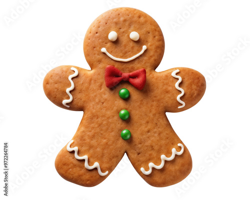 gingerbread man isolated on white background