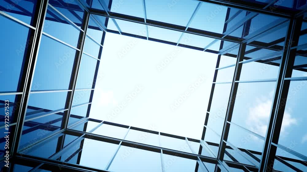 3d rendering of modern architecture, Skyscraper corporate office building with glass window
