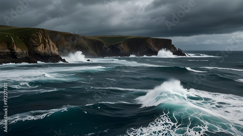 storm clouds over the sea