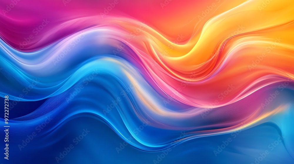Obraz premium Abstract background with flowing, colorful waves.