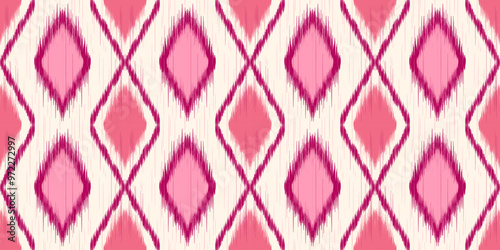Ethnic ikat seamless pattern.beautiful pattern. folk embroidery,bohemian style,aztec geometric art ornament print.ethnic abstract art.Seamless fabric.design for fabric, carpet, wallpaper, clothing.