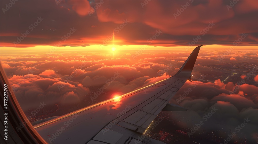 Sunset Flight A Breathtaking View From Above the Clouds Sunset Flight A Breathtaking View From Above the Clouds