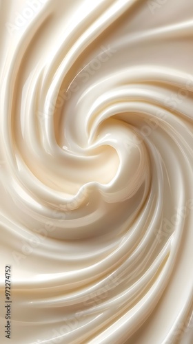 cosmetic cream swirl with a smooth texture