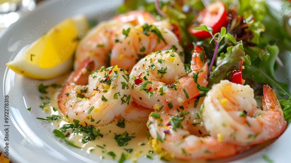 Shrimp Salad with Lemon and Parsley A Delicious Seafood Dish Shrimp Salad with Lemon and Parsley A Delicious Seafood Dish