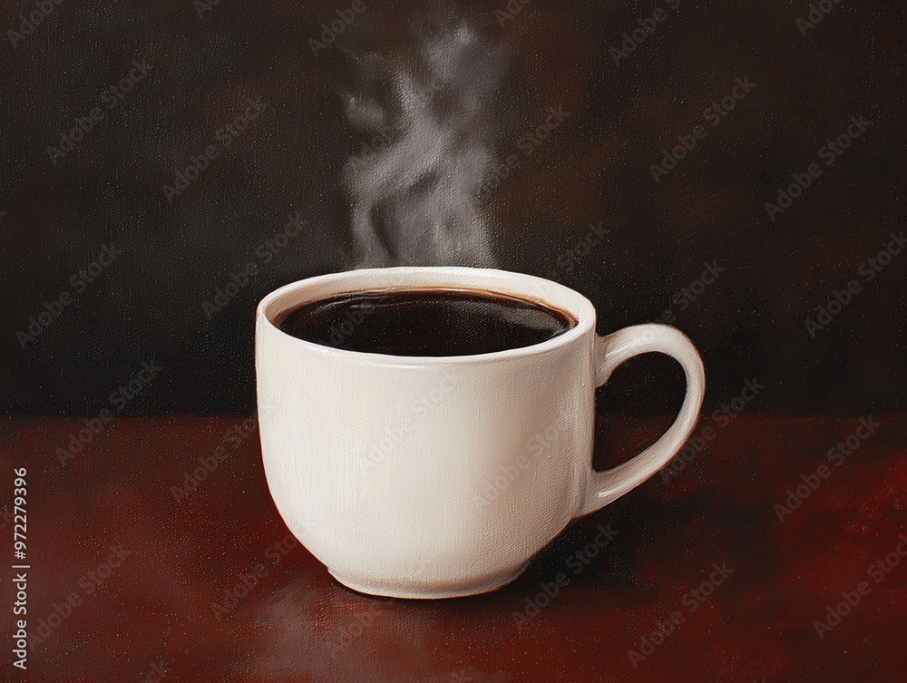 First sip of coffee with steam rising, Monday morning, invigorating start First sip of coffee with steam rising, Monday morning, invigorating start