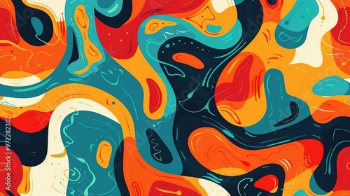 Abstract art seamless pattern wallpaper