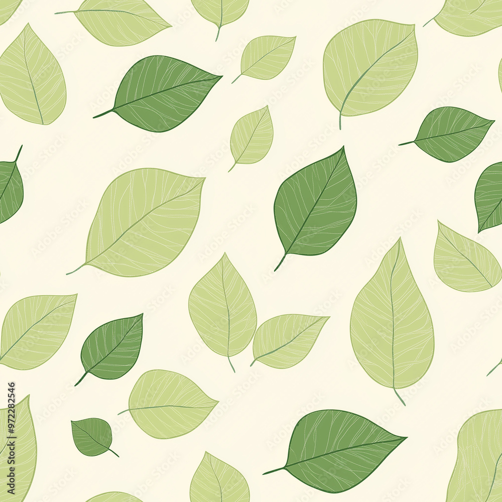 seamless pattern with green leaves seamless pattern with green leaves