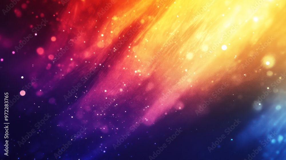 Stunning abstract background featuring vibrant hues of orange, purple, and gold blending seamlessly with soft bokeh effects. Stunning abstract background featuring vibrant hues of orange, purple, and gold blending seamlessly with soft bokeh effects.
