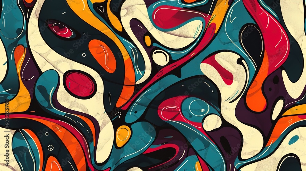 Abstract art seamless pattern wallpaper