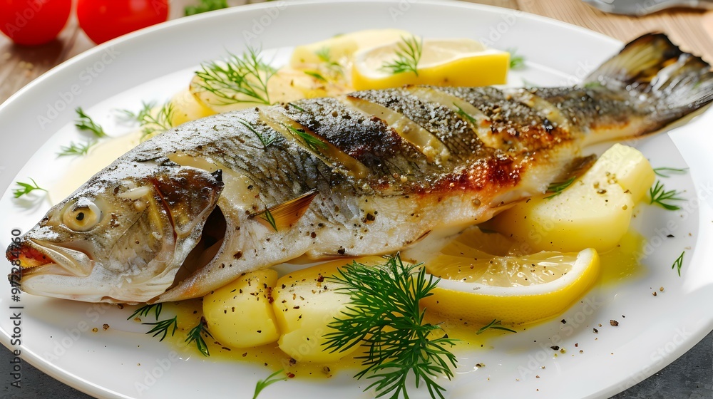 Grilled Fish with Lemon and Potatoes A Delicious Seafood Dish