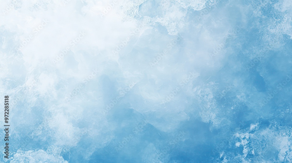 A serene blend of soft blues and whites creates a tranquil abstract sky background.