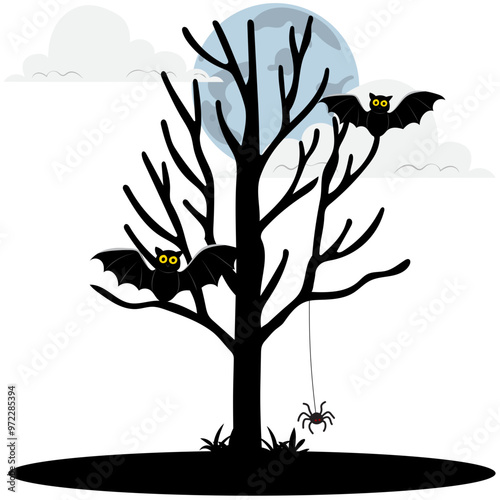 Spooky Halloween theme: eerie pumpkins, haunted houses, creepy ghosts, and dark, moonlit skies. Perfect for seasonal designs, invitations, and festive promotions.