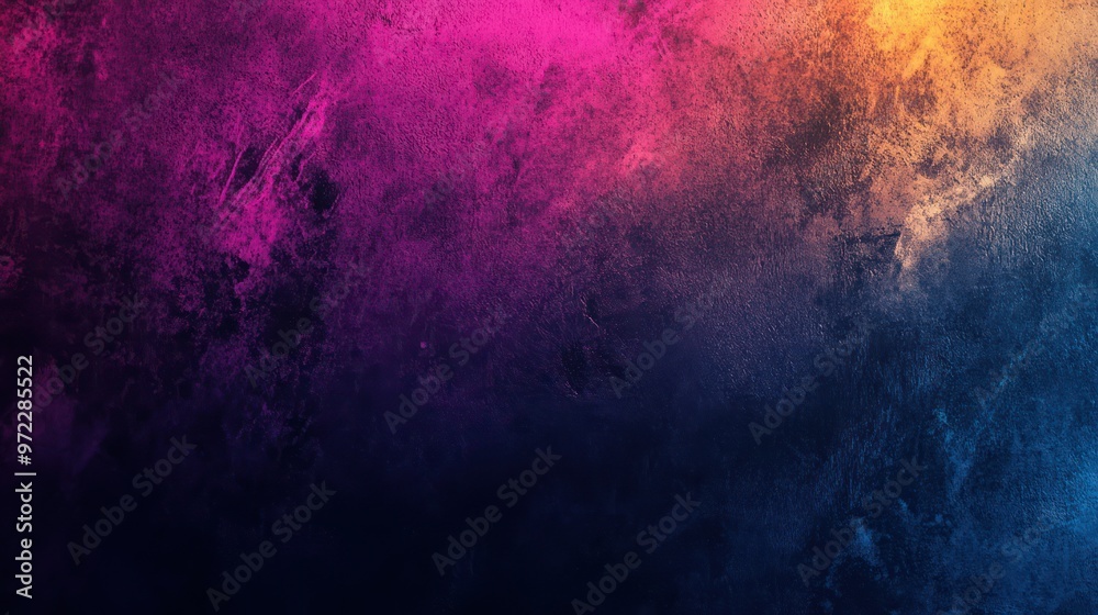 Obraz premium A vibrant abstract texture featuring a blend of pink, orange, and deep blue hues, evoking creativity and inspiration.