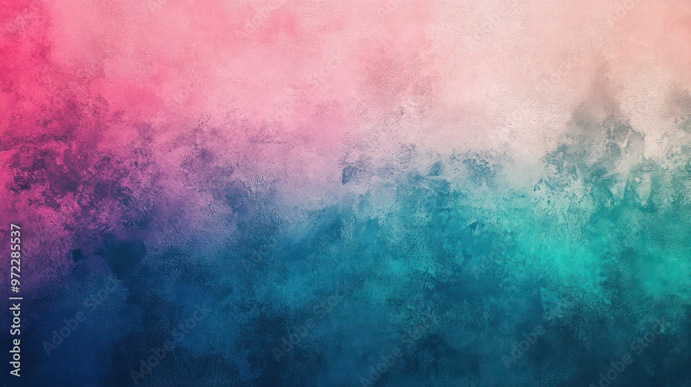 Obraz premium A vibrant abstract gradient blending pink, purple, and teal hues, creating a soothing and artistic background.