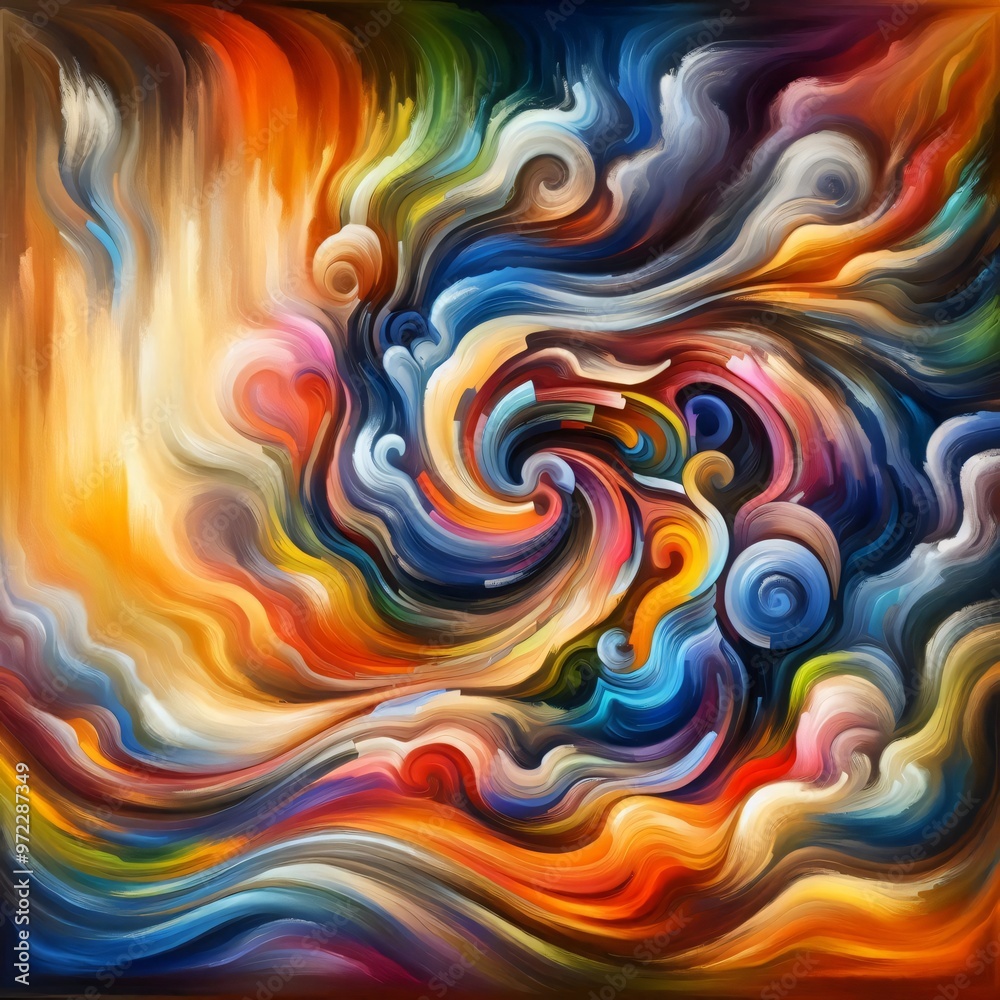Fototapeta premium peinture abstraite vague de couleur liquide