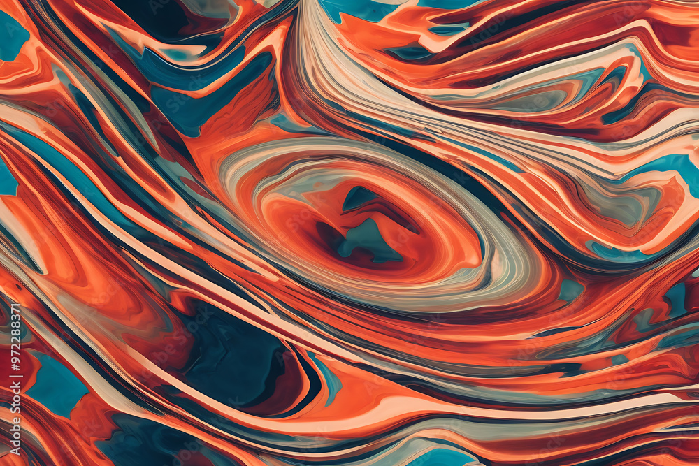 Fototapeta premium Abstract Painting of Red and Blue Colors. Generative AI.