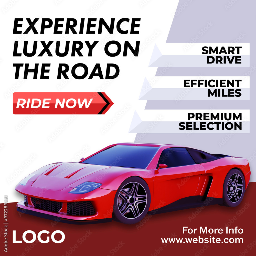 3D Auto Car Product Promo Stock Template | Adobe Stock