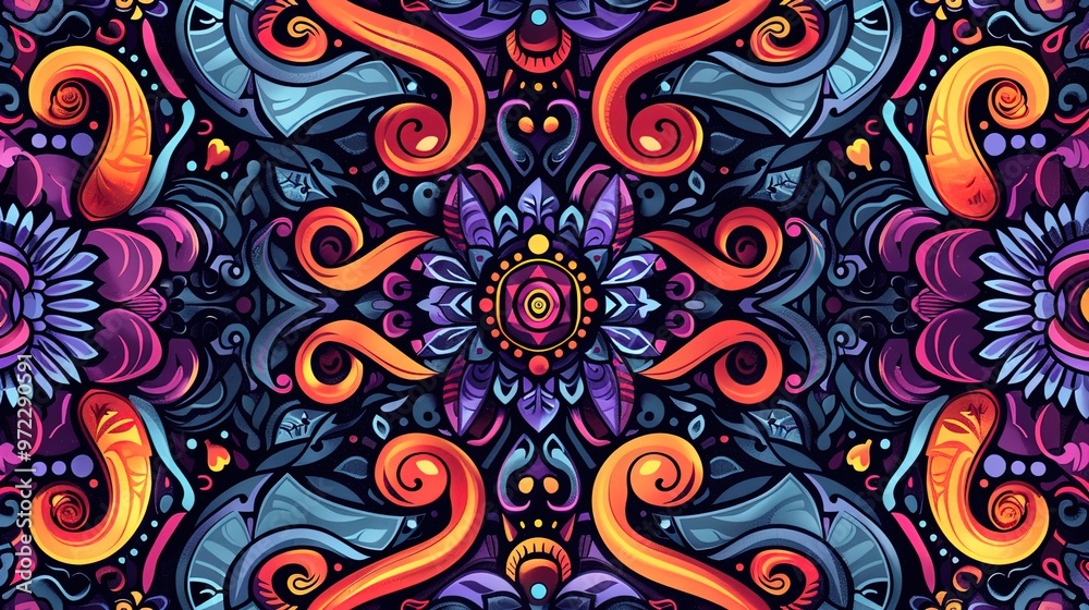 Abstract motifs pattern wallpaper Abstract motifs pattern wallpaper
