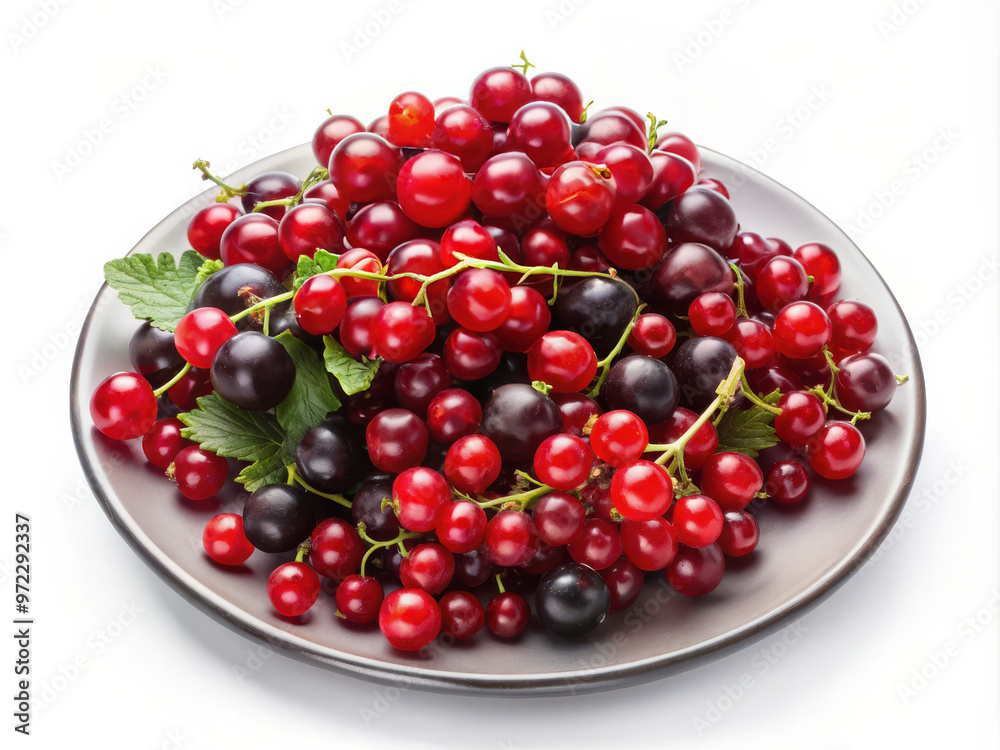 Assortment of fresh red and black currants Assortment of fresh red and black currants