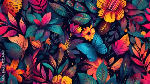 colourful seamless pattern wallpaper