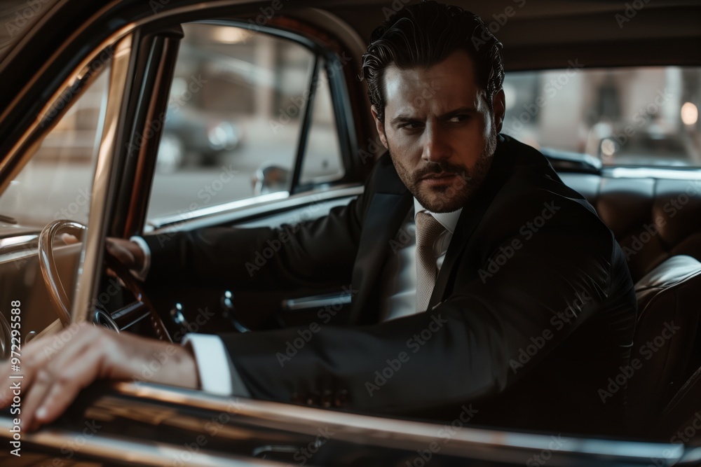 The man in the car The man in the car
