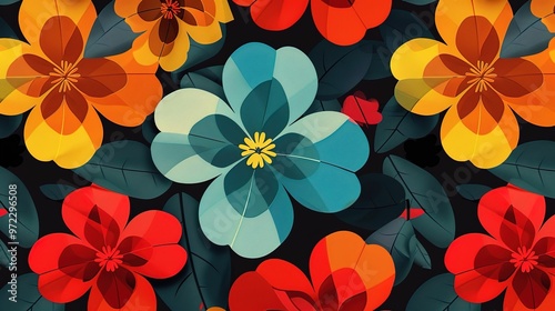 Colourful pattern wallpaper