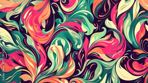 Colourful pattern wallpaper