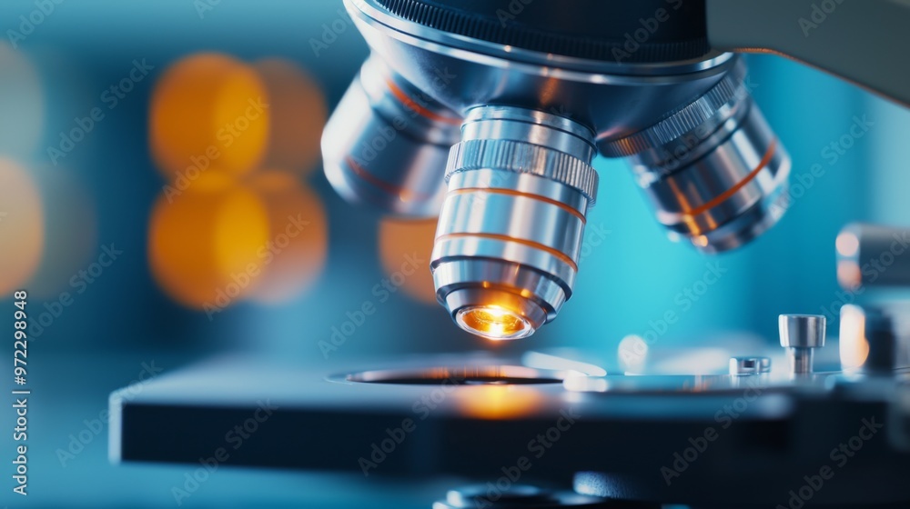 Microscope in Focus, highlighting precision and clarity, surrounded by a blurred background to emphasize the importance of detailed observation and scientific exploration. Microscope in Focus, highlighting precision and clarity, surrounded by a blurred background to emphasize the importance of detailed observation and scientific exploration.
