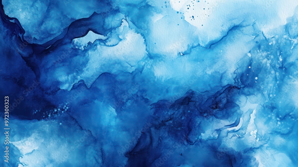 A beautiful watercolor abstract design featuring a blend of various shades of blue, evoking calmness and tranquility. A beautiful watercolor abstract design featuring a blend of various shades of blue, evoking calmness and tranquility.
