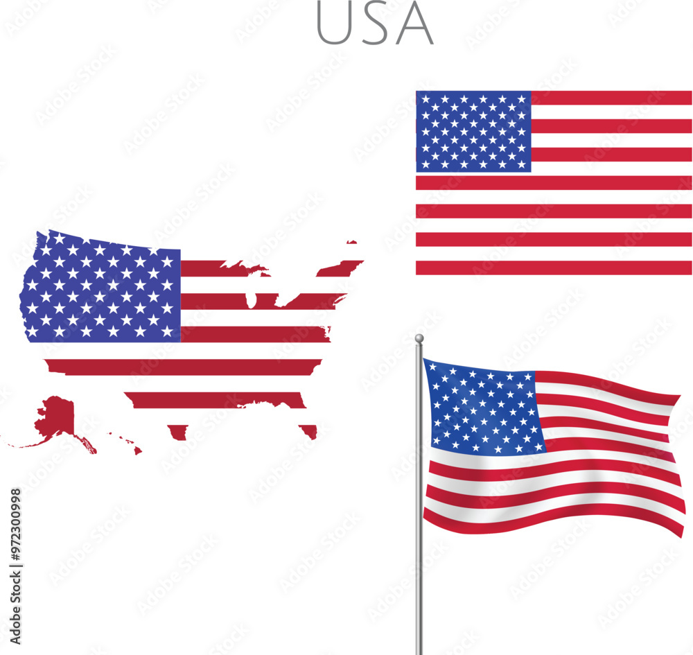 United State of America Vector illustration map with all state names, Color map of USA, Colorful administrative map of USA, States and geographical borders, political map vector illustration, Cities United State of America Vector illustration map with all state names, Color map of USA, Colorful administrative map of USA, States and geographical borders, political map vector illustration, Cities