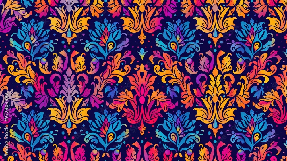 colourful seamless pattern wallpaper