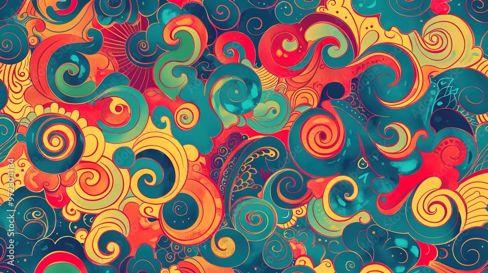 colourful seamless pattern wallpaper