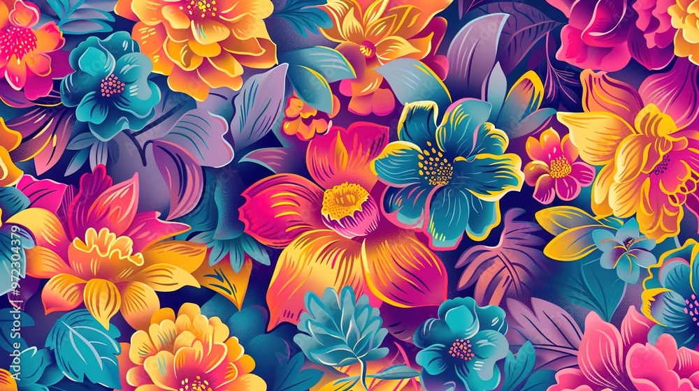 colourful seamless pattern wallpaper