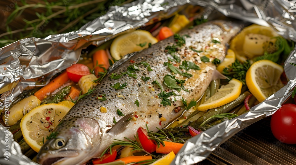 Baked Trout with Lemon and Asparagus Delicious and Healthy Dinner Recipe Baked Trout with Lemon and Asparagus Delicious and Healthy Dinner Recipe