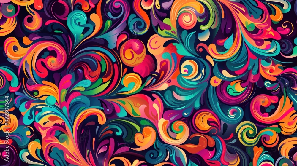 colourful seamless pattern wallpaper