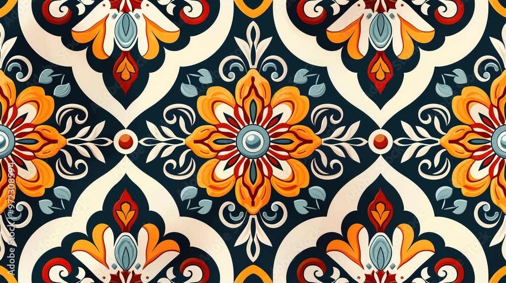 Retro pattern seamless wallpaper Retro pattern seamless wallpaper