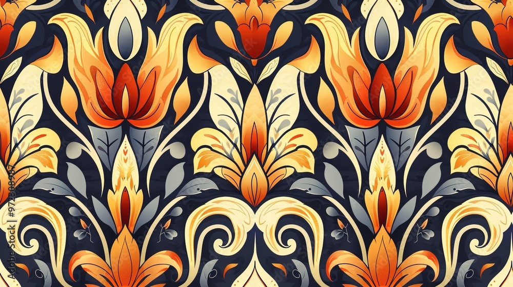 Retro pattern seamless wallpaper Retro pattern seamless wallpaper