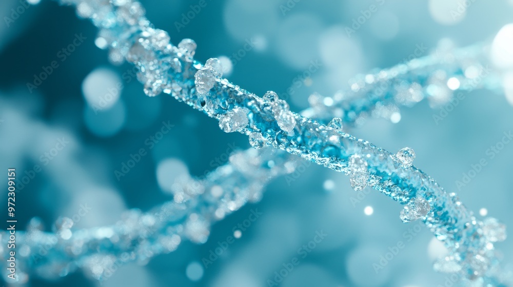 Intricate Unraveling of DNA Strand, showcasing scientific breakthroughs in biotechnology, highlighting precision and advancement in a captivating close-up view.