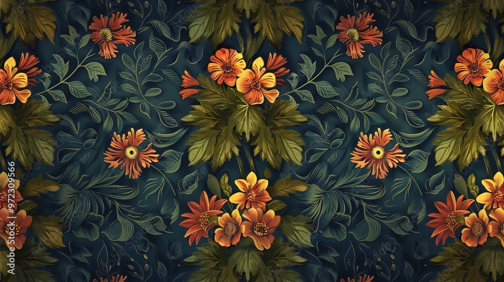 Retro pattern seamless wallpaper