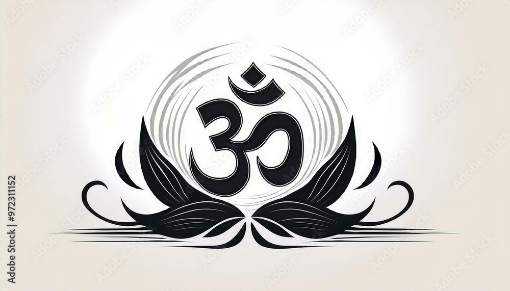 Obraz premium Om or Aum sign and symbol of hinduism