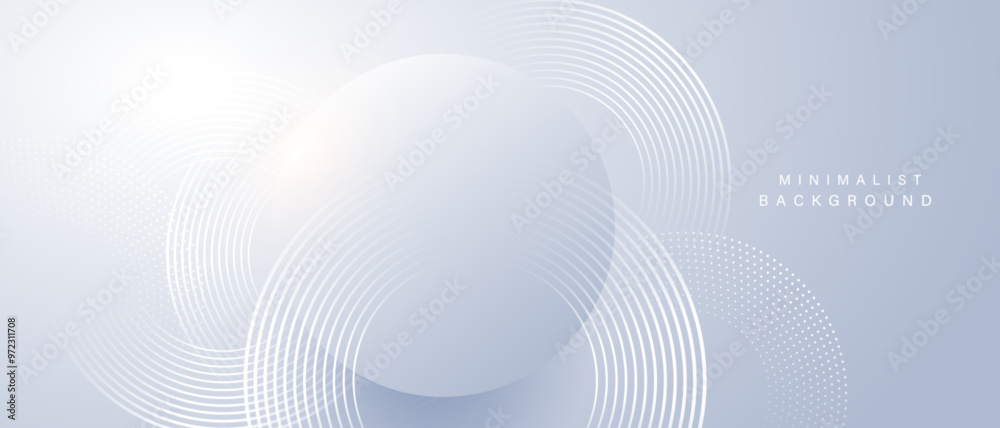 Fototapeta premium Modern abstract background with circle lines. Digital or Technology concept. vector illustration.