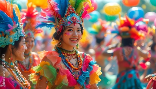 person in colorful costume