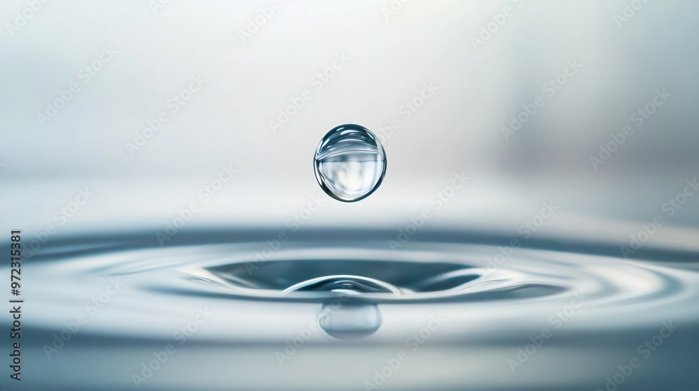 Minimalist close-up of a single droplet of water on a glass surface, with perfect clarity and a soft, blurred background, capturing the beauty of small details, 4K hyperrealistic photo. Minimalist close-up of a single droplet of water on a glass surface, with perfect clarity and a soft, blurred background, capturing the beauty of small details, 4K hyperrealistic photo.