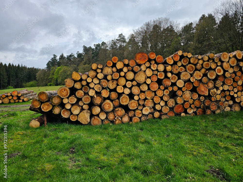 Ein Stapel Feuerholz für den Winter Ein Stapel Feuerholz für den Winter