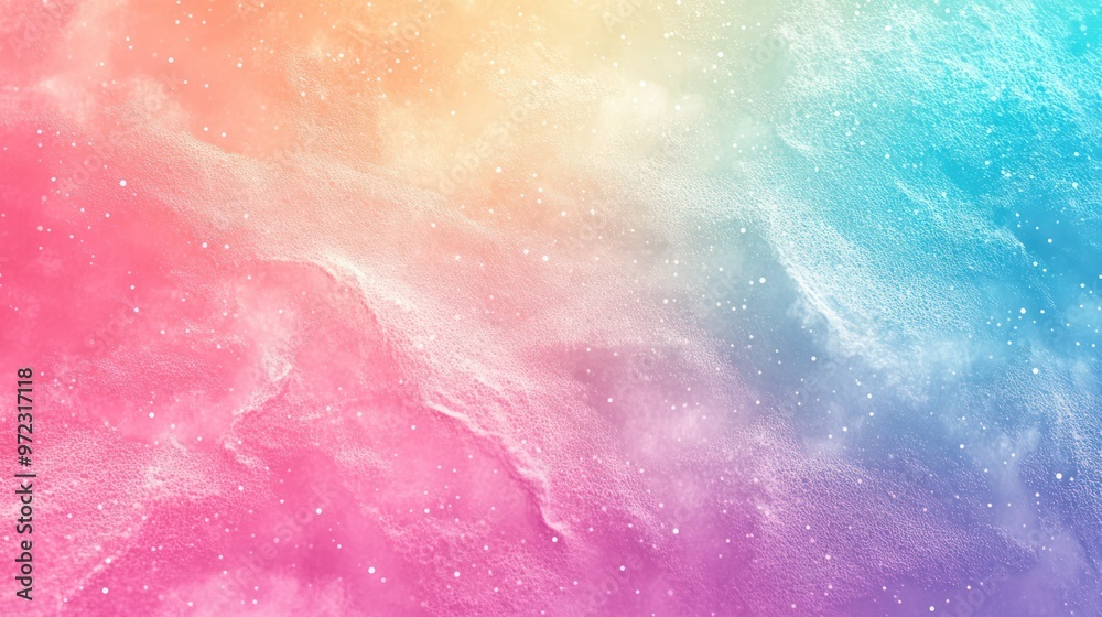Obraz premium Vibrant cosmic abstract background featuring a gradient of pastel colors, creating a dreamy and ethereal atmosphere.