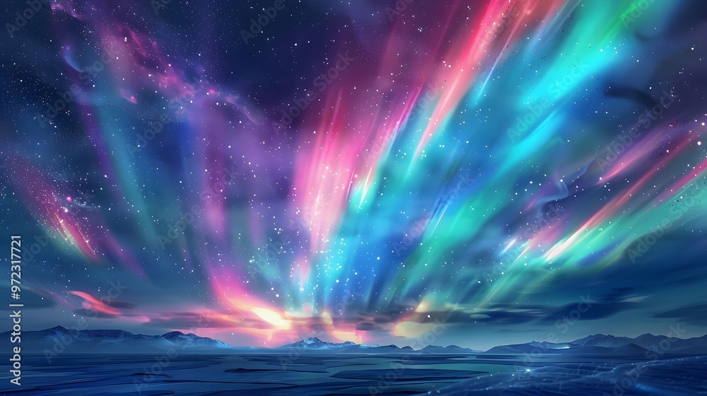 Aurora Borealis: The Northern Lights dancing across the night sky in vibrant colors.
Aurora Borealis: The Northern Lights dancing across the night sky in vibrant colors.