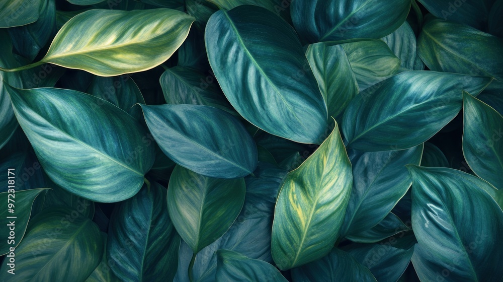 A close-up of lush green leaves, showcasing their texture and vibrant colors. A close-up of lush green leaves, showcasing their texture and vibrant colors.