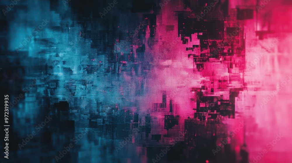 Abstract digital background with blue and pink hues, creating a vibrant and energetic mood. Abstract digital background with blue and pink hues, creating a vibrant and energetic mood.